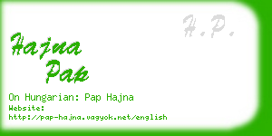hajna pap business card
